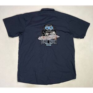 Bike Week 2010 Daytona Bad To The Bone 69 Workwear Shirt Men Large Patch